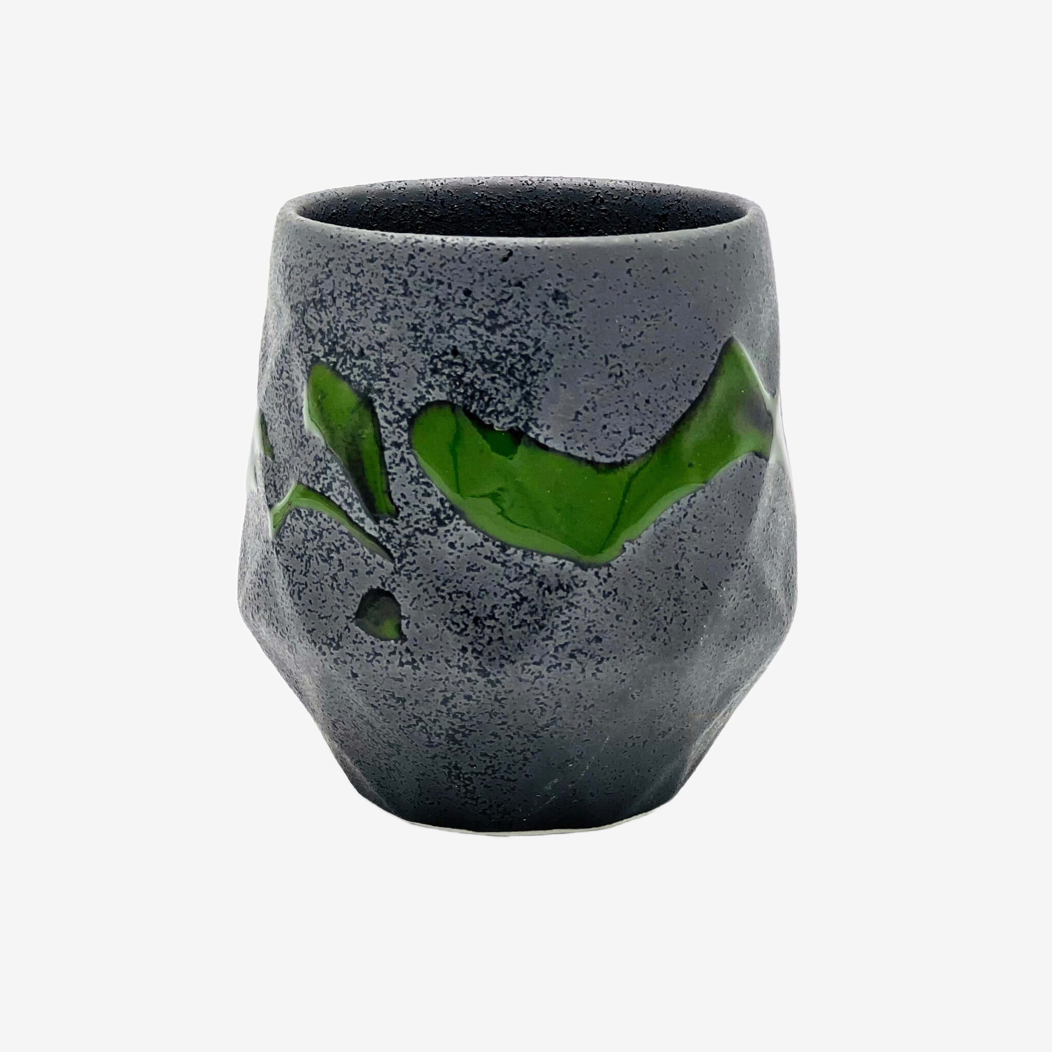 Kurobuki Ryusui Grey Green Teacup Teaware Inoue Tea