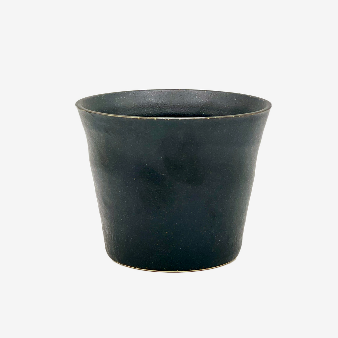 Kuro Black Tesshin Mino-yaki Yunomi - Japanese Teacup