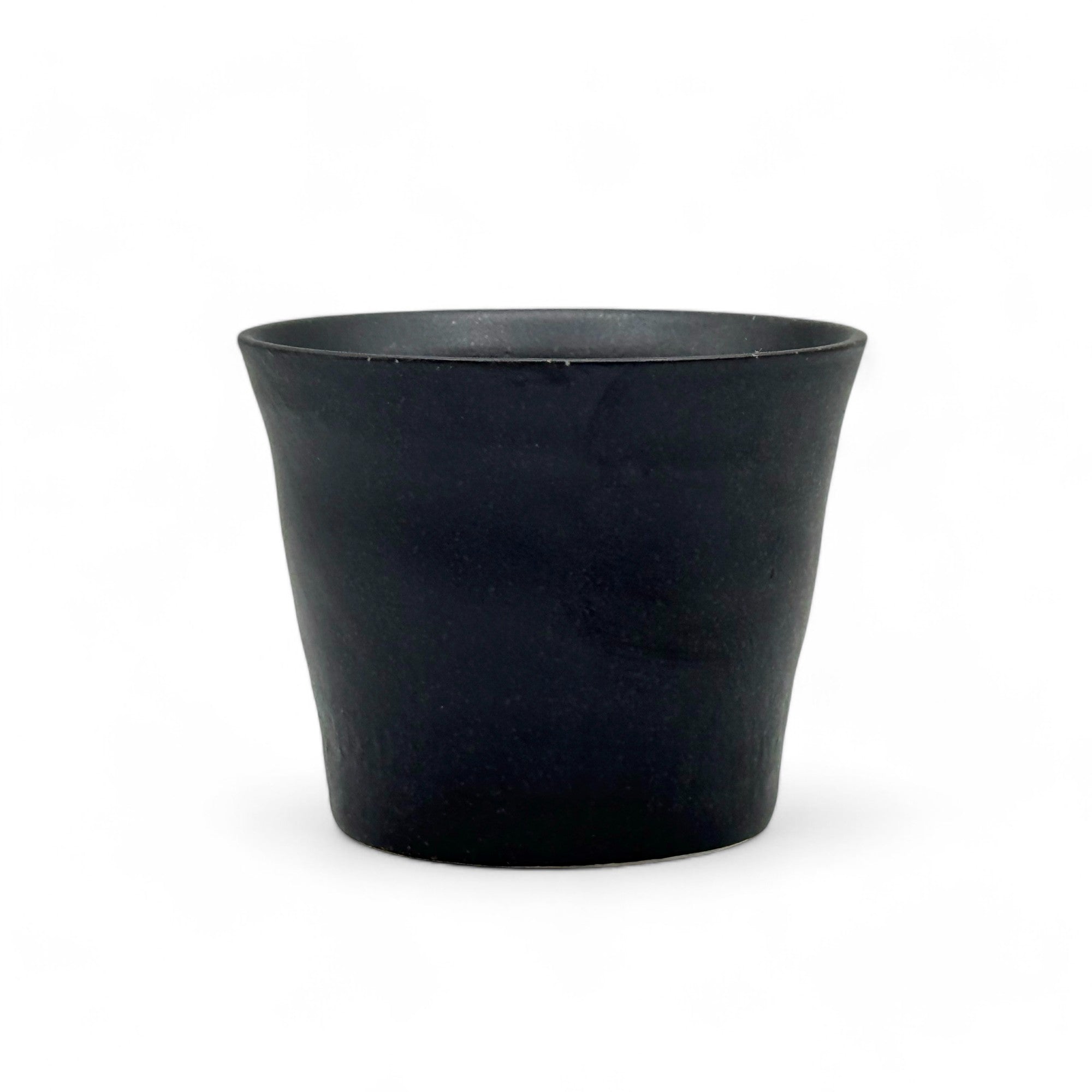 Kuro Black Tesshin Mino-yaki Yunomi - Japanese Teacup