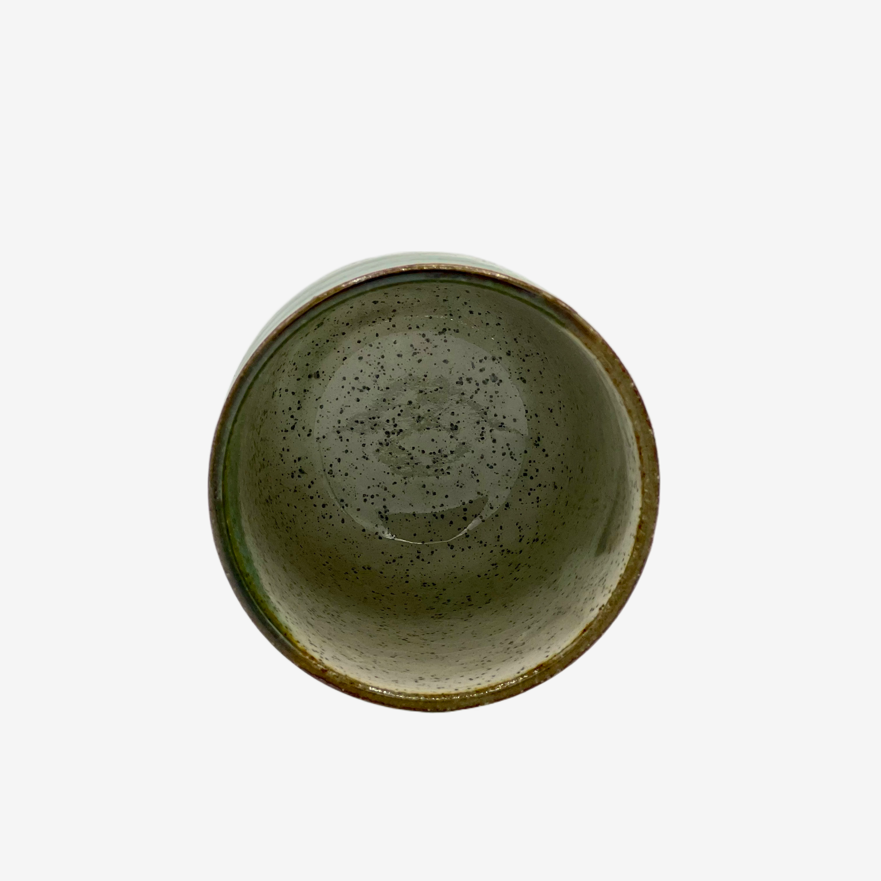 Kairagi Obe Green Yunomi - Japanese Teacup Teaware Inoue Tea