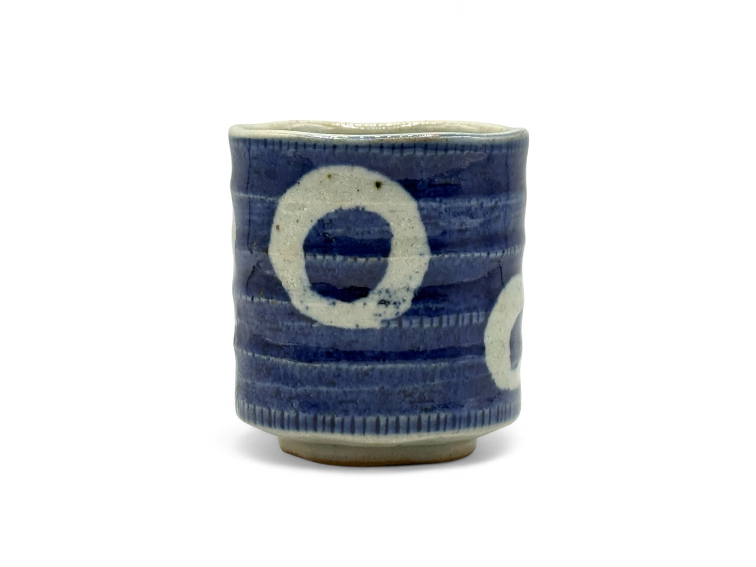 Marumon Blue Mino-yaki Yunomi - Japanese Teacup