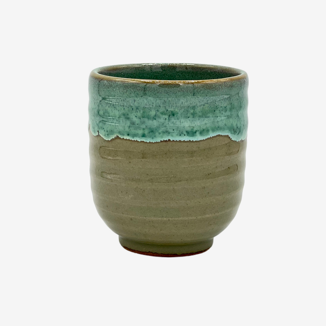 Kama-ryū Green Yunomi - Japanese Teacup Teaware Inoue Tea