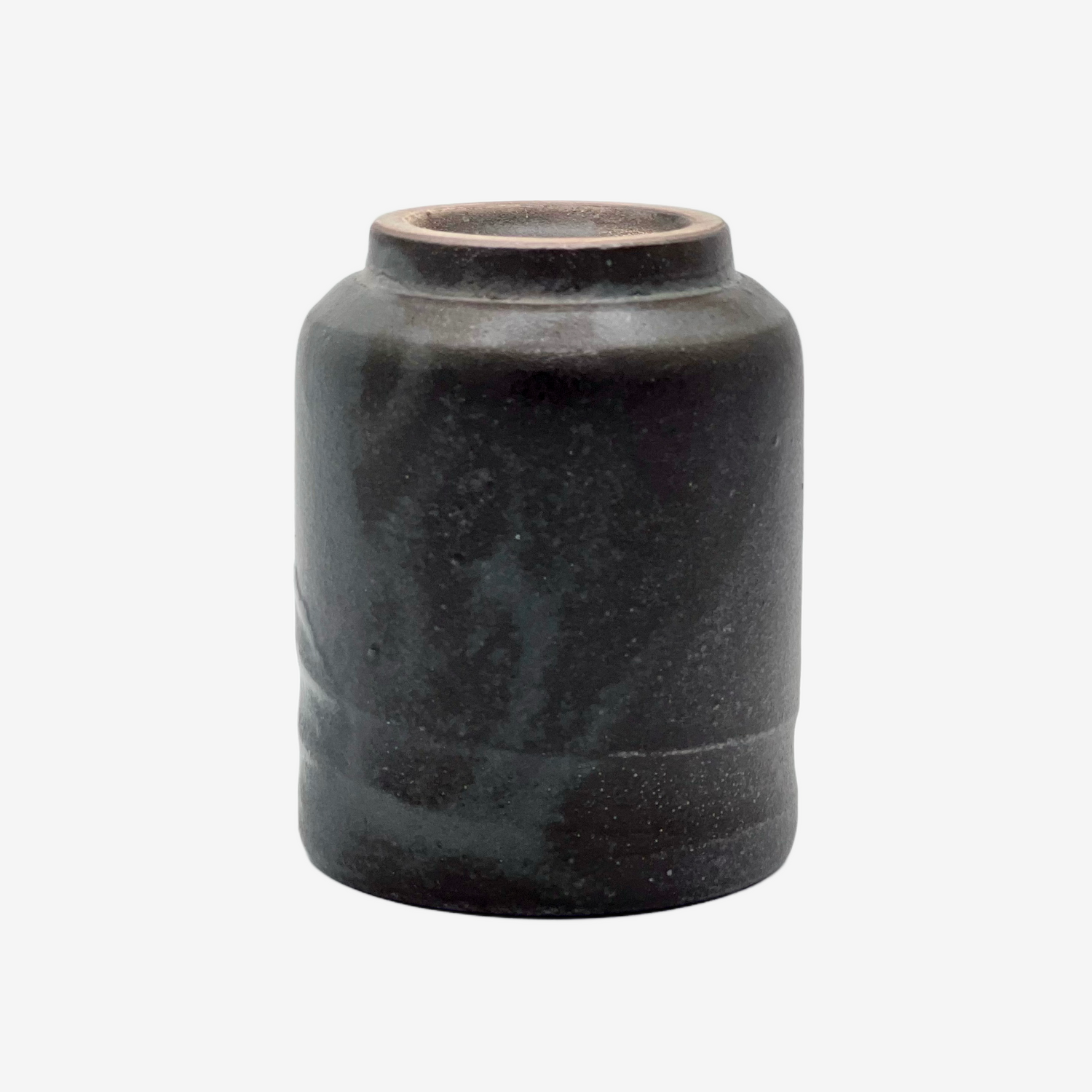 Bizen Black Yunomi - Japanese Teacup Teaware Inoue Tea