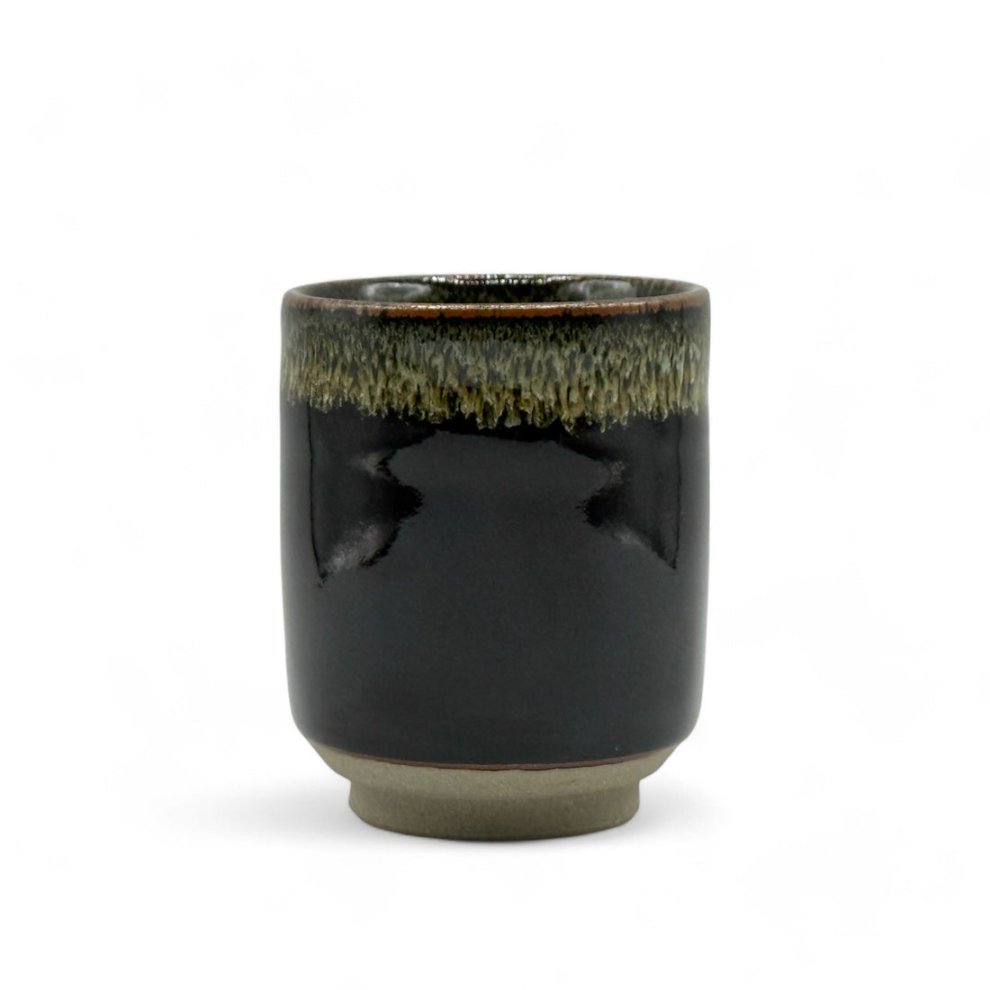 Tetsu Black Mino-yaki Yunomi - Japanese Teacup