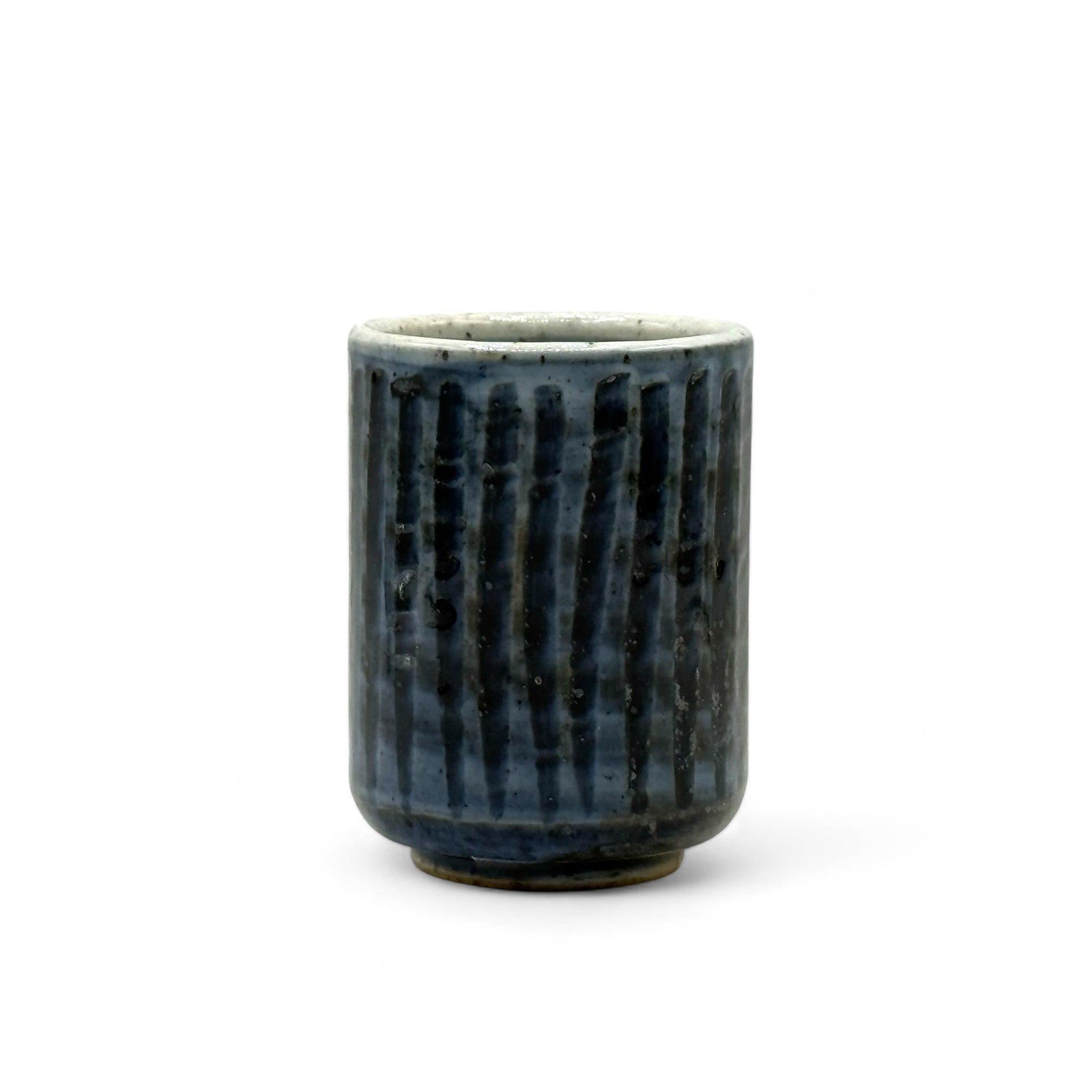 Ishiyaki Blue Mino-yaki Yunomi - Japanese Teacup