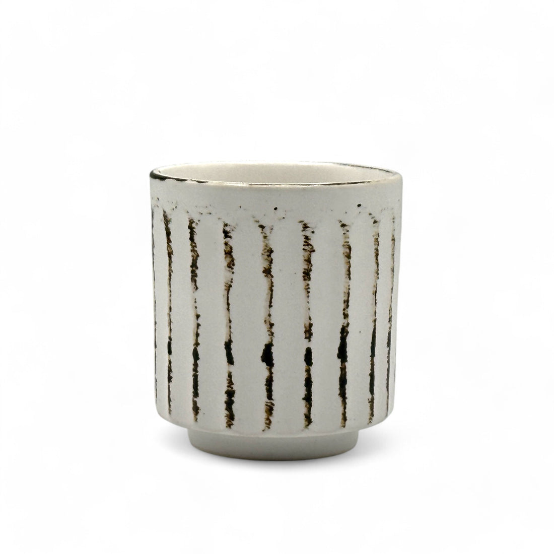 Shinogi Rust White Mino-yaki Yunomi - Japanese Teacup