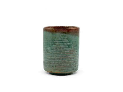 Midori Ao Green Mino-yaki Yunomi - Japanese Teacup