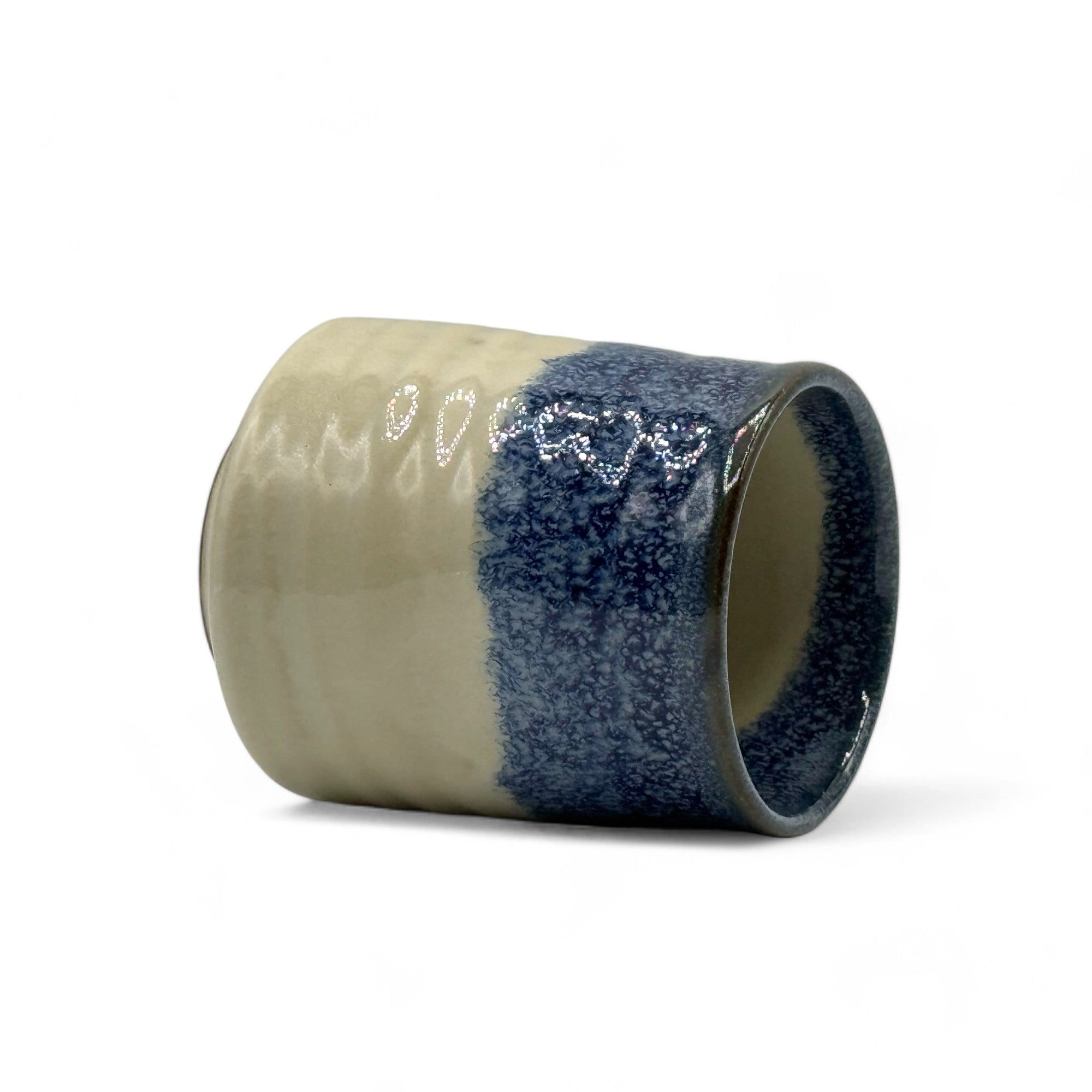 Shirahagi Seiryu Blue Mino-yaki Yunomi - Japanese Teacup