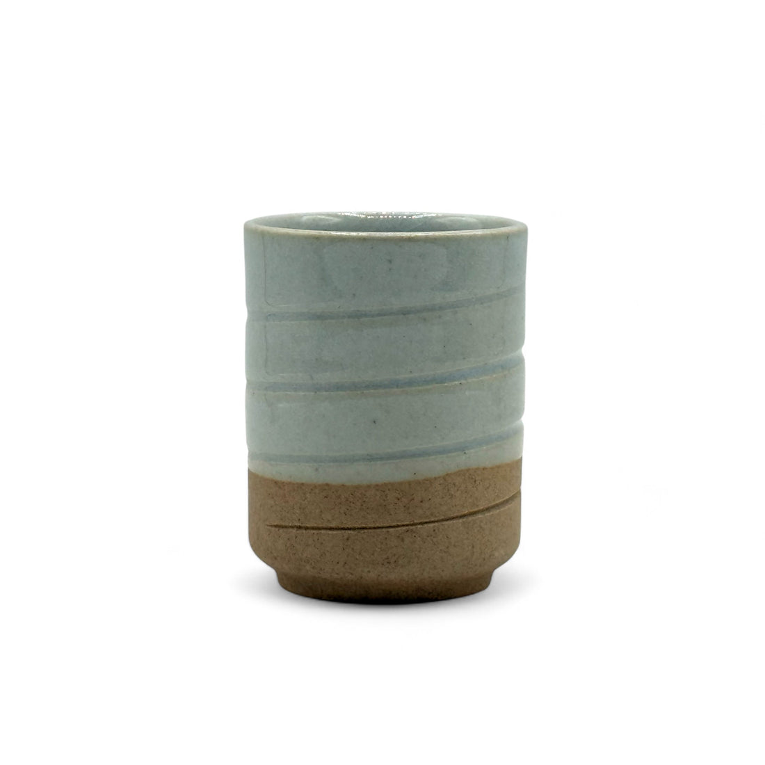 Unofu Sendan Gray Mino-yaki Yunomi - Japanese Teacup