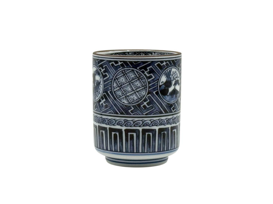 Kyomaru Blue Mino-yaki Yunomi - Japanese Teacup