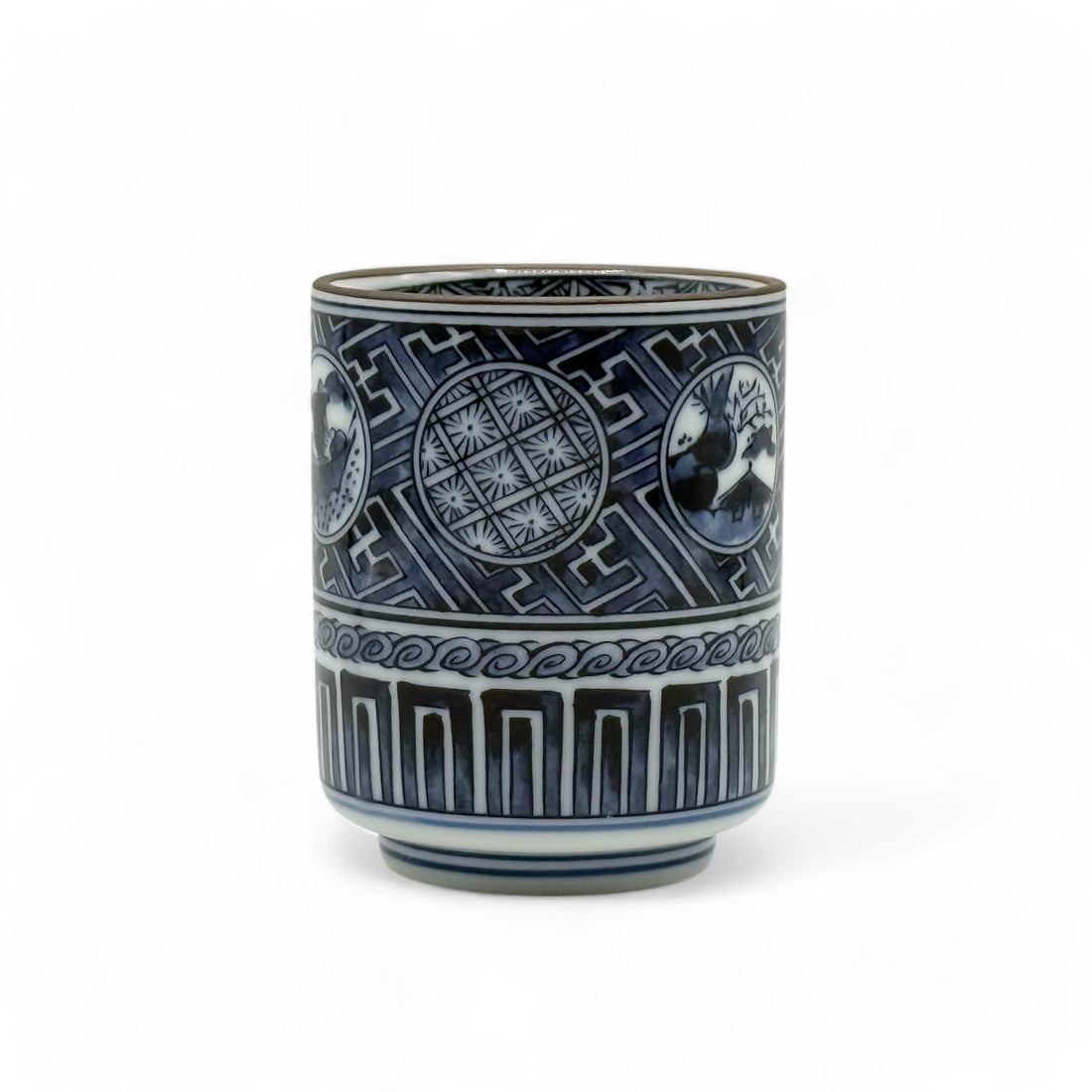 Kyomaru Blue Mino-yaki Yunomi - Japanese Teacup
