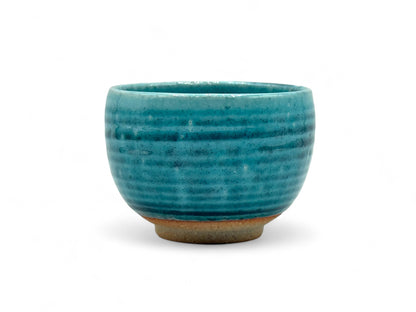 Kohiki Yuttari Blue Ippuku Mino-yaki Yunomi - Japanese Teacup