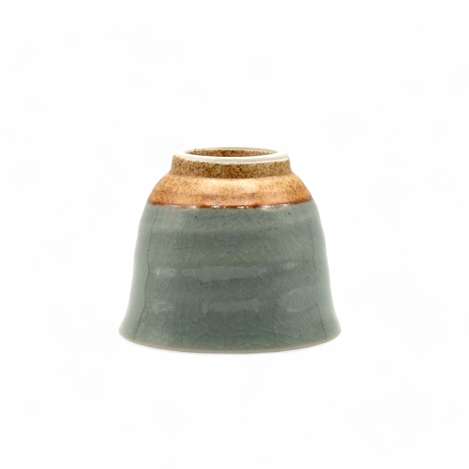 Seiji Celadon Green Tall Mino-yaki Yunomi - Japanese Sencha Teacup