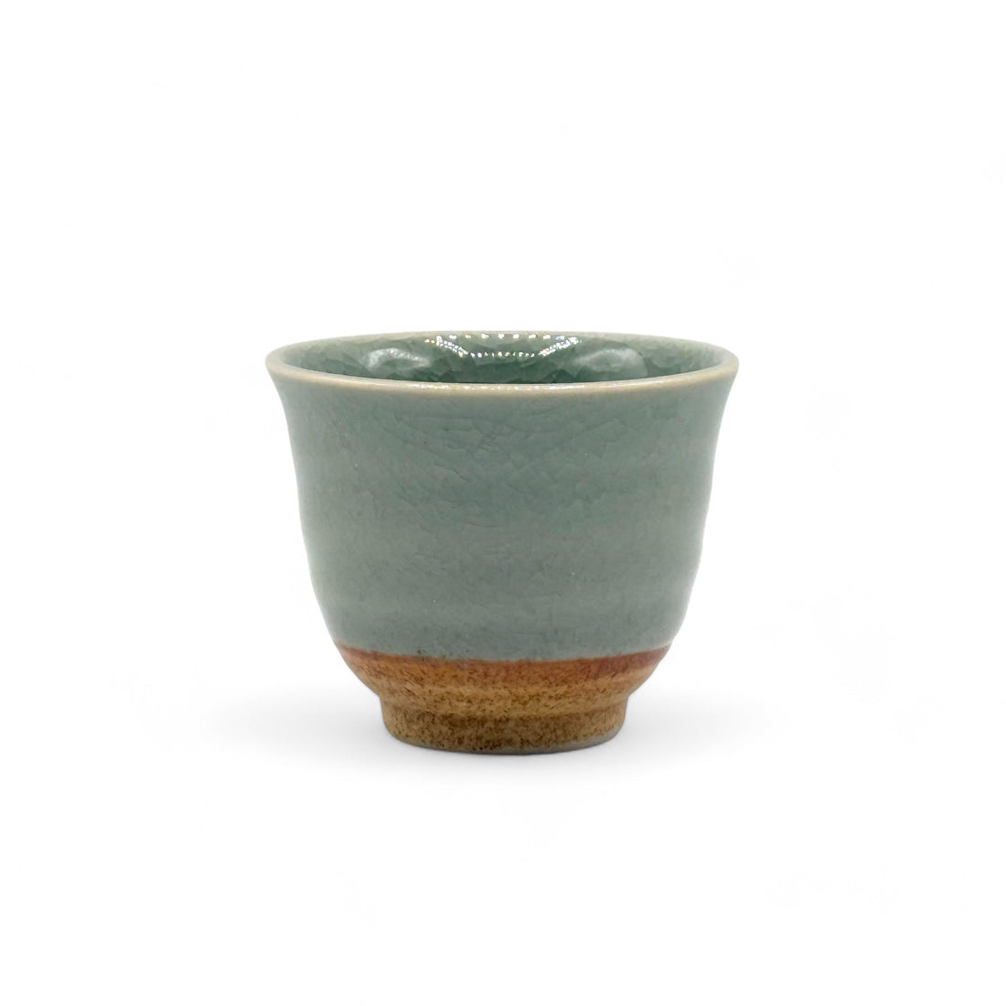 Seiji Celadon Green Tall Mino-yaki Yunomi - Japanese Sencha Teacup