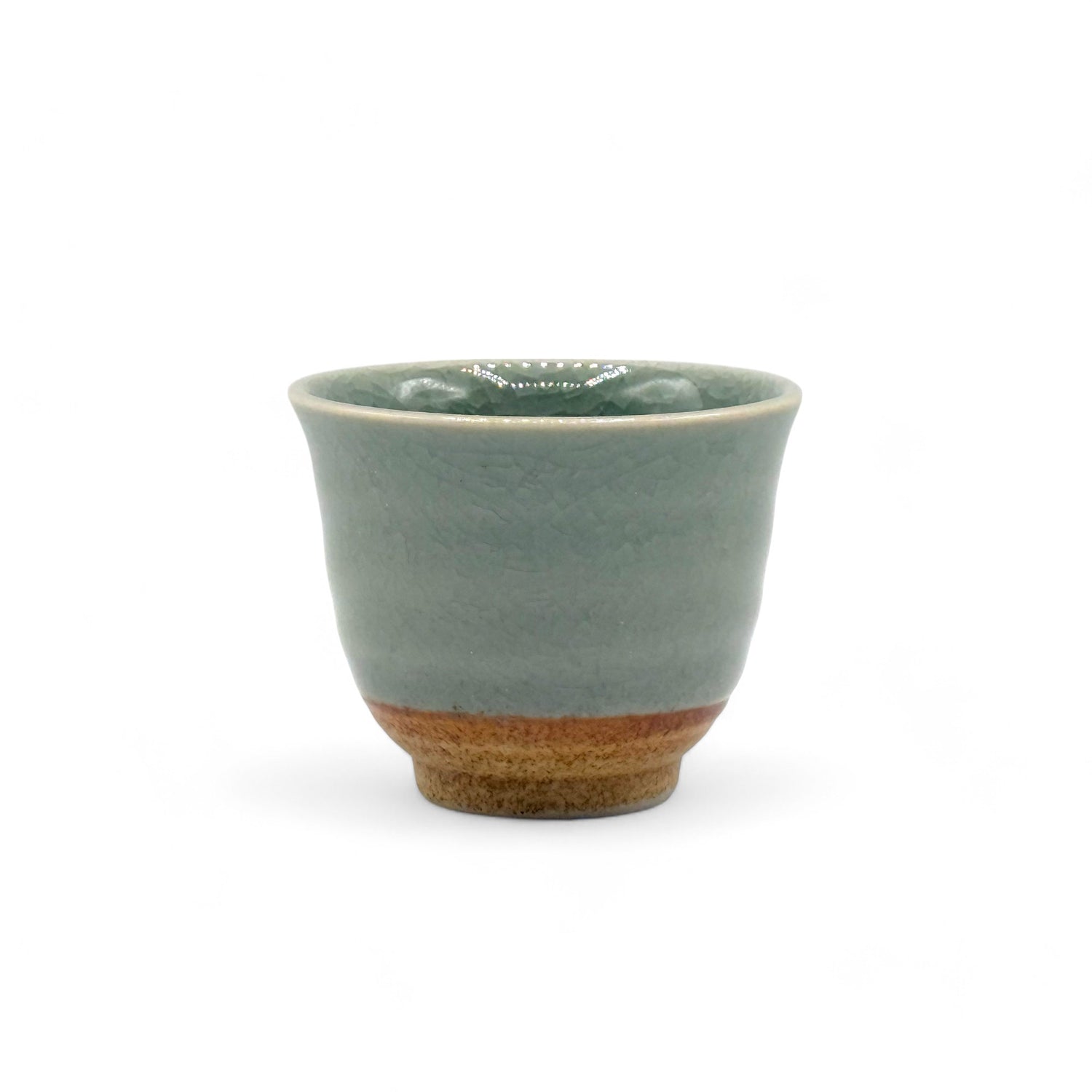 Seiji Celadon Green Tall Mino-yaki Yunomi - Japanese Sencha Teacup