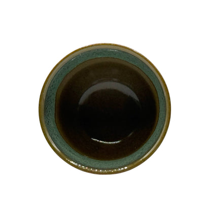 Kin Kama Green Mino-yaki Yunomi - Japanese Sencha Teacup