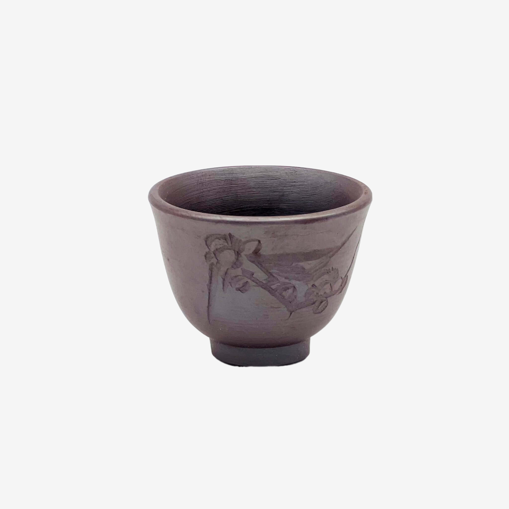 Ume Gray Sencha Yunomi - Japanese Teacup Teaware Inoue Tea