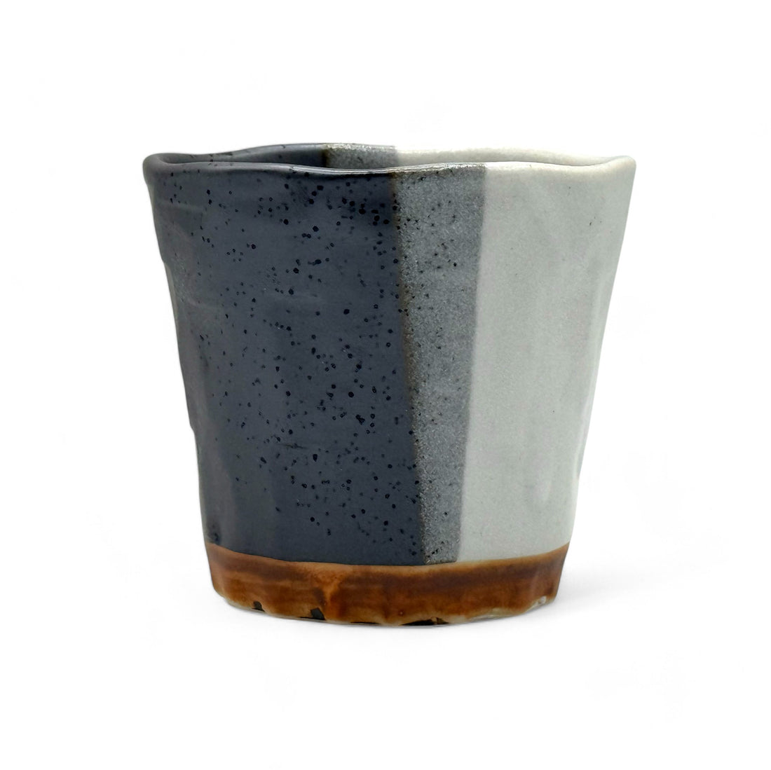 Nuriwake Stone White Mino-yaki Yunomi - Japanese Teacup