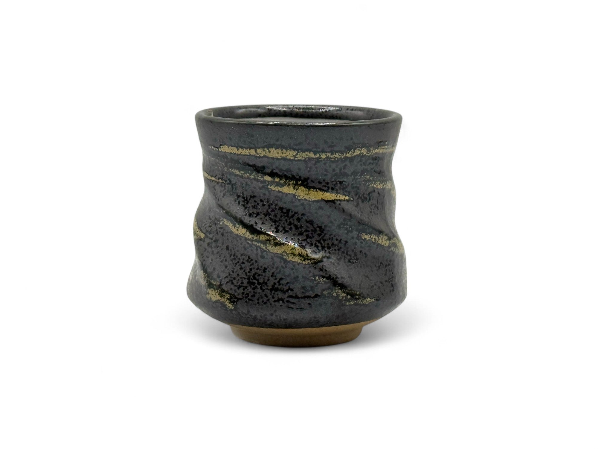 Kokuyu Black Mino-yaki Yunomi - Japanese Teacup