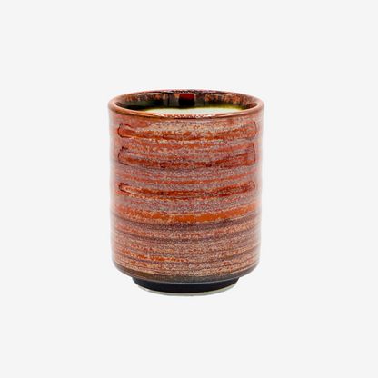 Tessha Iron Red Yunomi - Japanese Teacup Teaware Inoue Tea