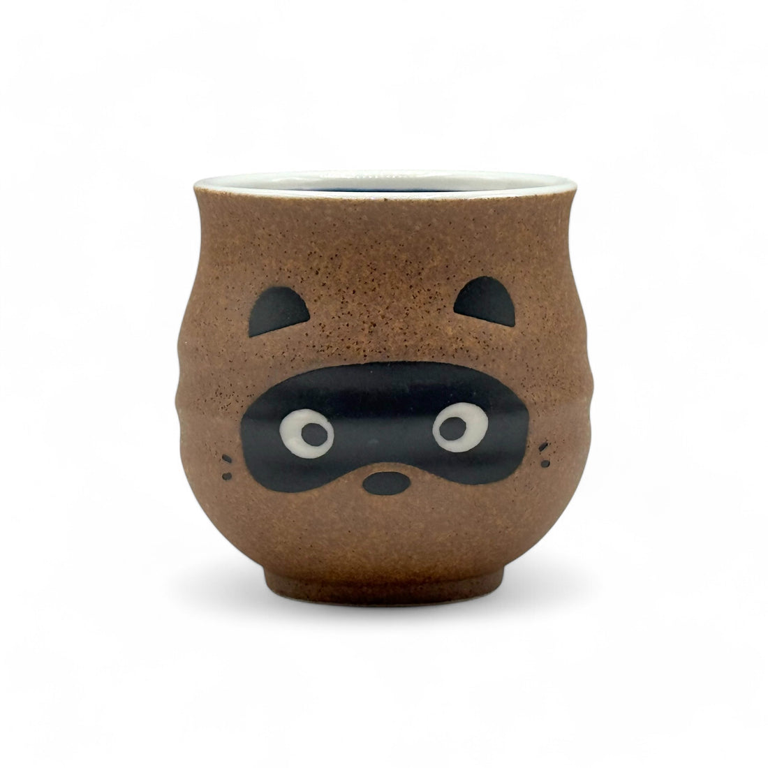 Tanuki Brown Mino-yaki Yunomi - Japanese Teacup