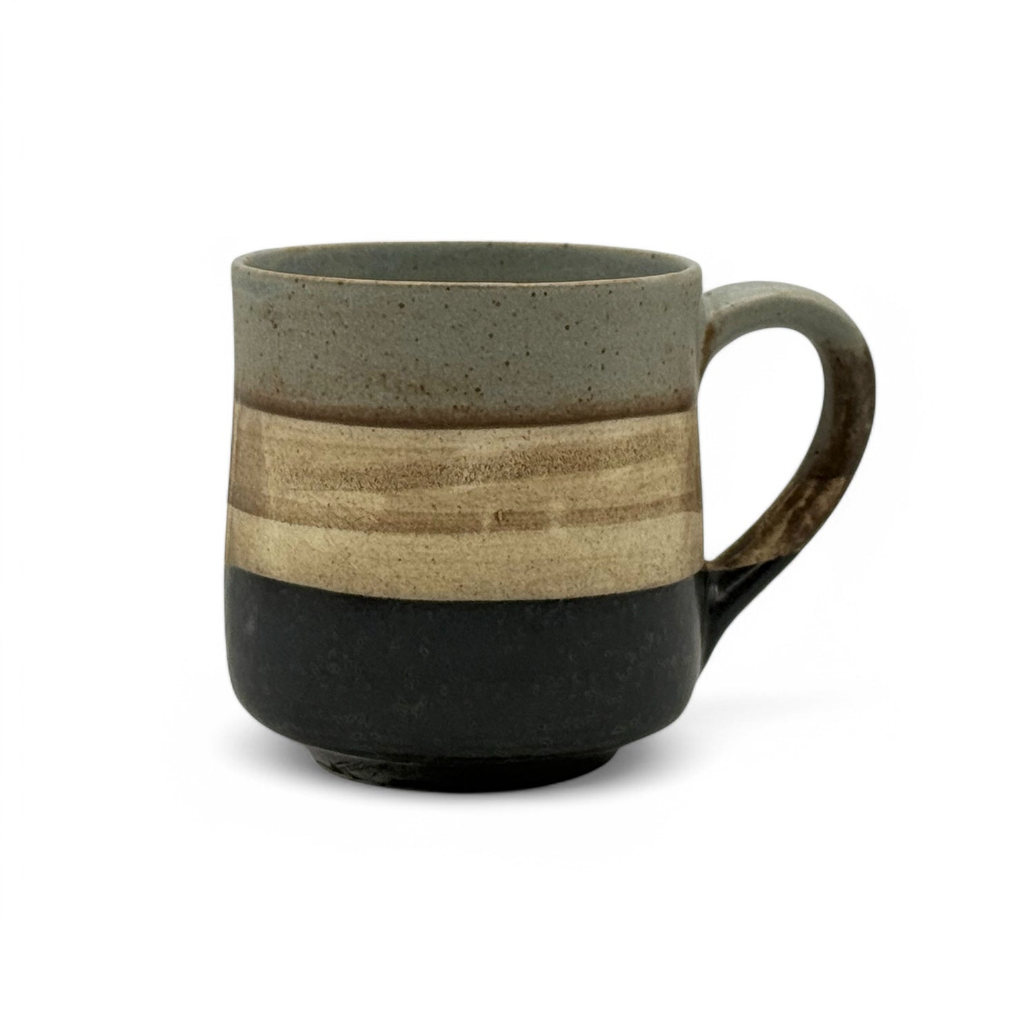 Sephia Gray Mino-yaki Mug by Shinko Kiln - Japanese Tea Mug
