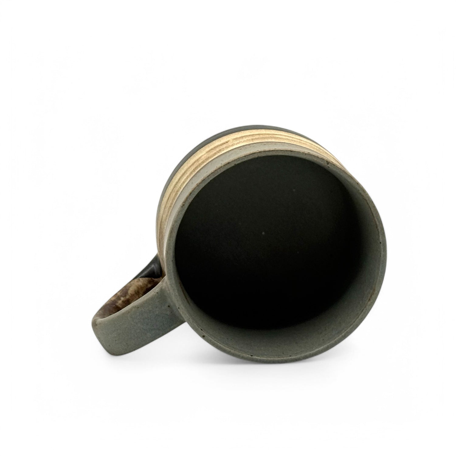 Sephia Gray Mino-yaki Mug by Shinko Kiln - Japanese Tea Mug