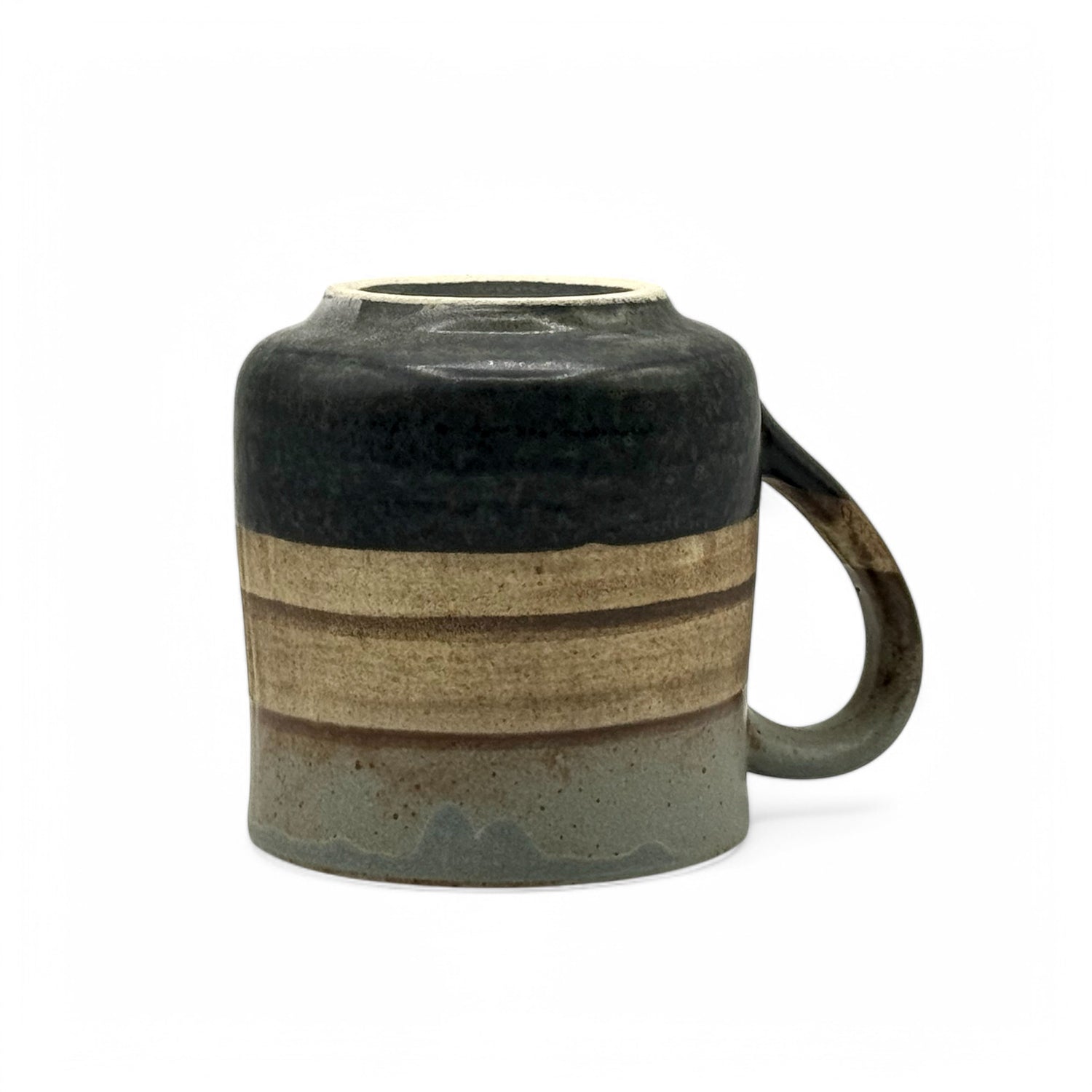 Sephia Gray Mino-yaki Mug by Shinko Kiln - Japanese Tea Mug