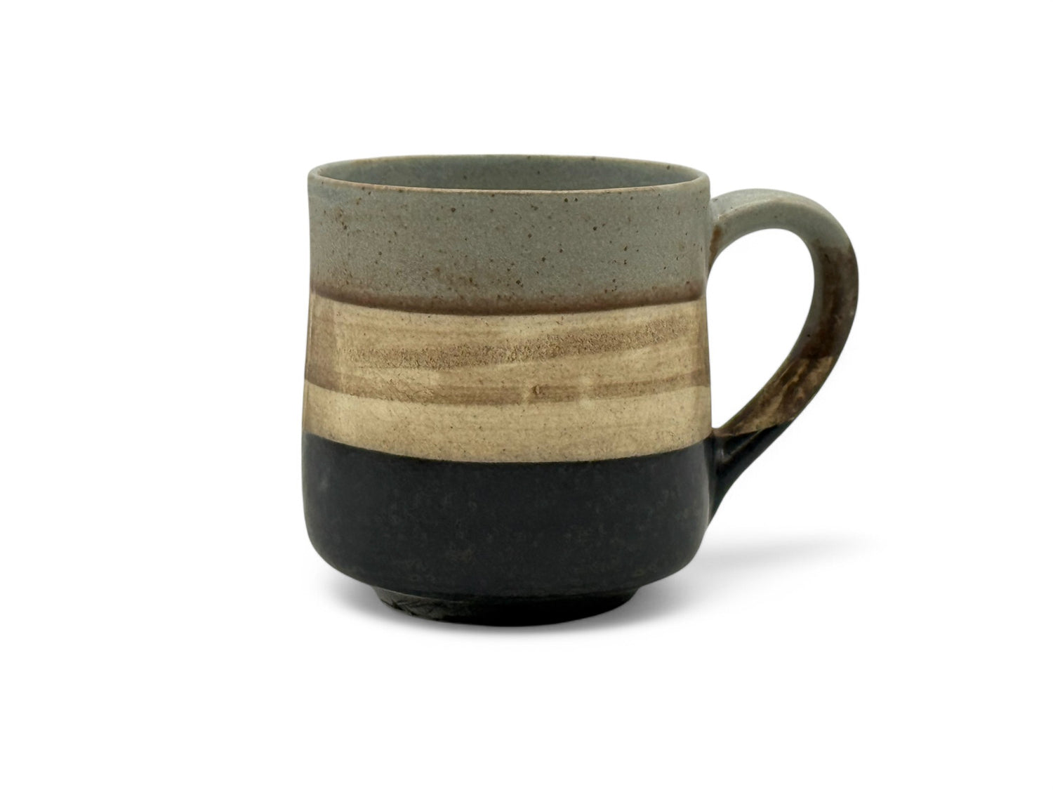 Sephia Gray Mino-yaki Mug by Shinko Kiln - Japanese Tea Mug