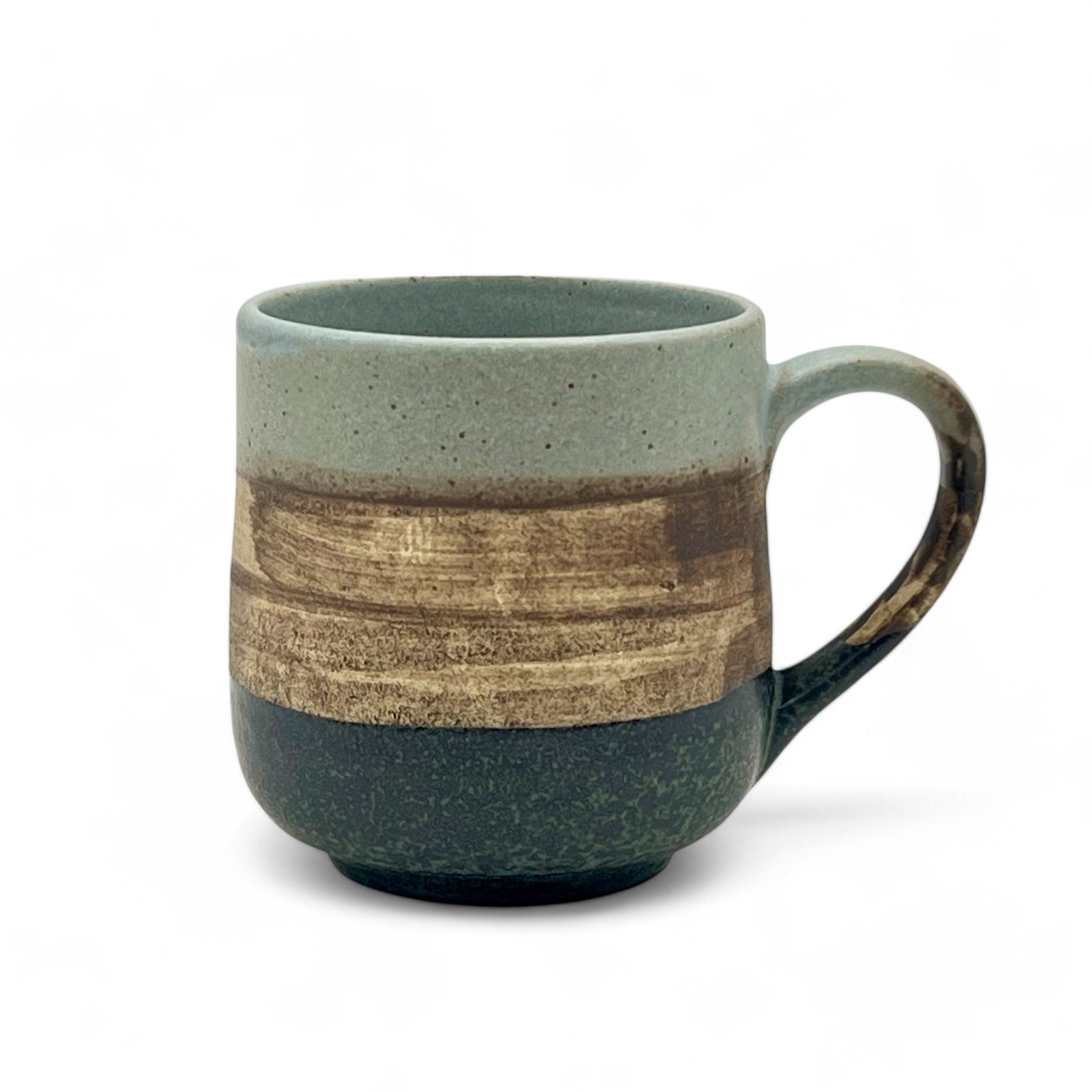 Sephia Gray Mino-yaki Mug by Shinko Kiln - Japanese Tea Mug