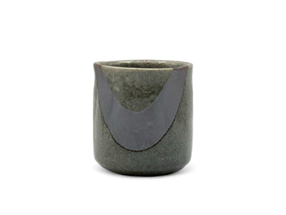 Nezumi Shino Gray Sankaku Mino-yaki Yunomi - Japanese Teacup