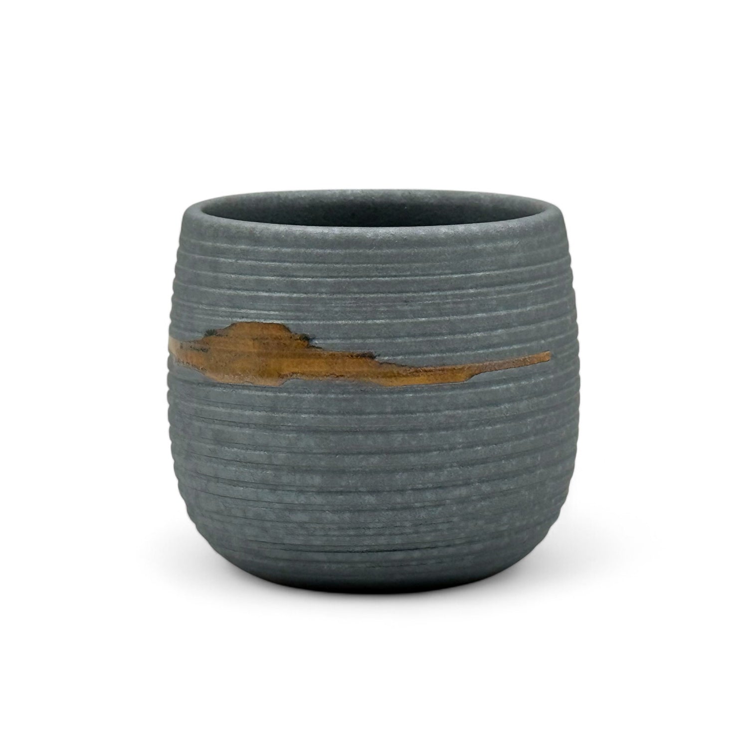 Kumo Sendan Gray Mino-yaki Yunomi - Japanese Teacup