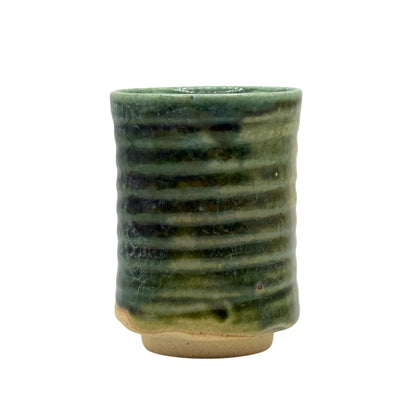 Jyuso Sabi Green Oribe-yaki Yunomi - Japanese Teacup