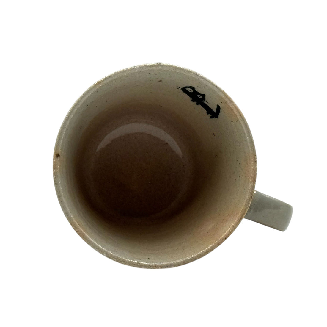 Kuro Black Cat Mino-yaki Mug by Kanejin - Japanese Tea Mug