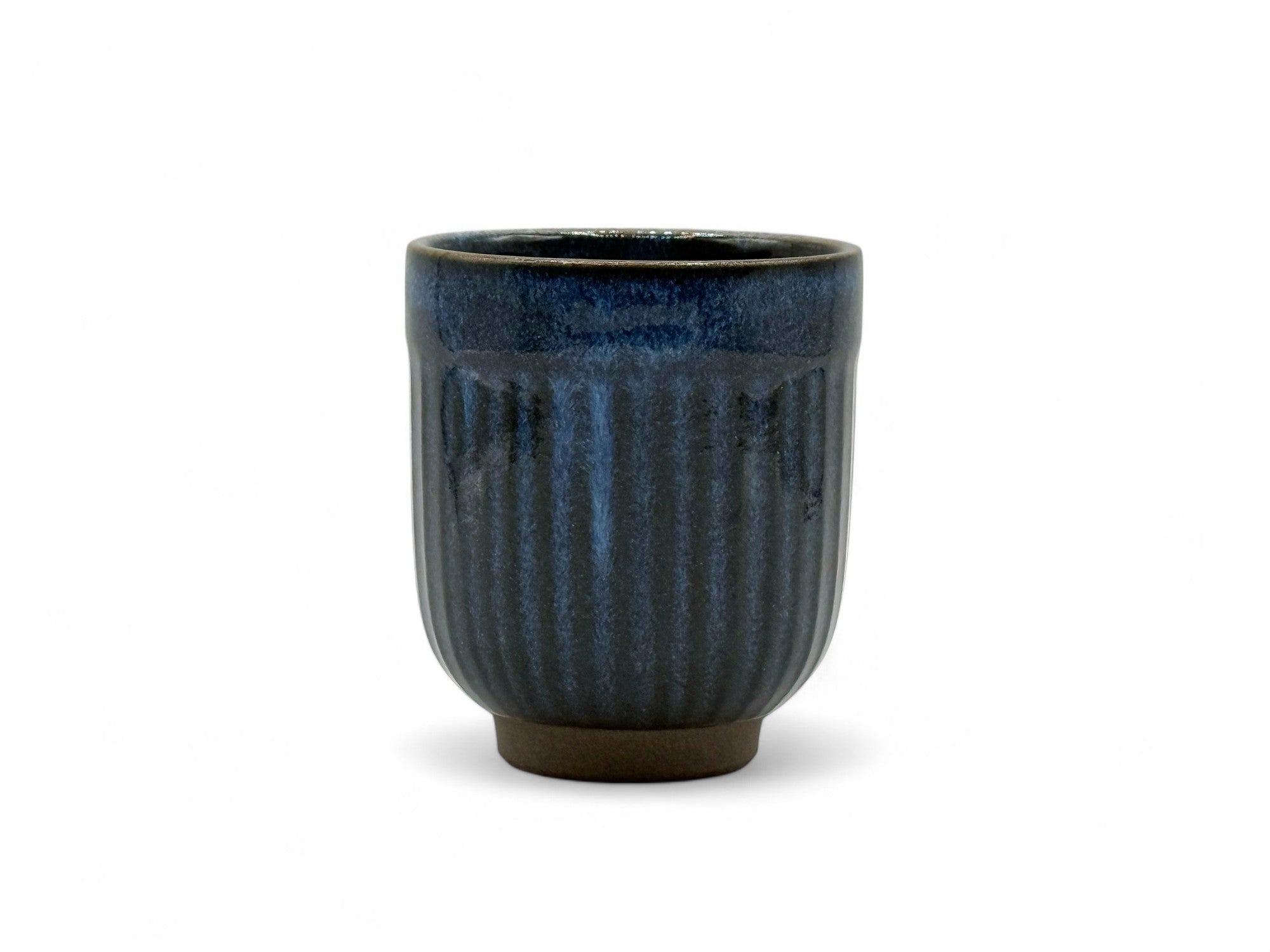 Konjouko Blue Mino-yaki Yunomi by Kanetaka - Japanese Teacup