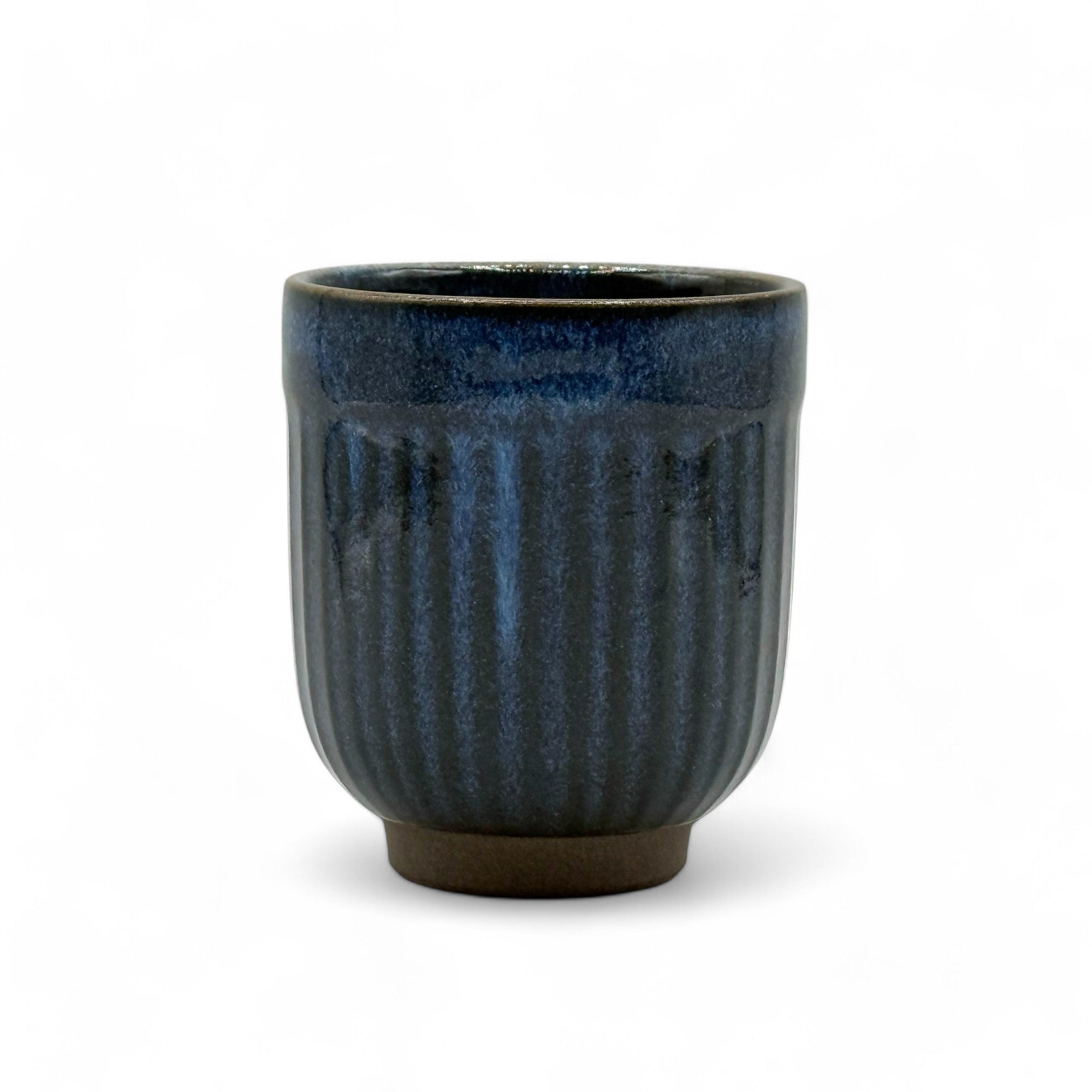 Konjouko Blue Mino-yaki Yunomi by Kanetaka - Japanese Teacup