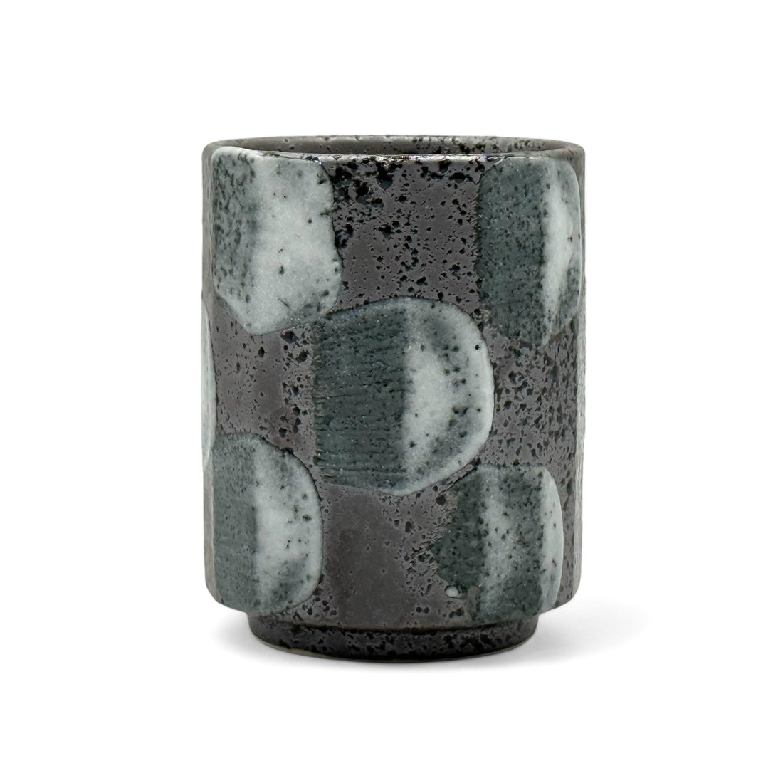 Kokuen Graphite Black Mino-yaki Yunomi - Japanese Teacup