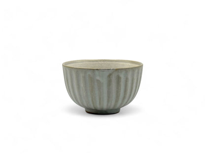 Kiku Kohiki White Mino-yaki Yunomi - Japanese Sencha Teacup