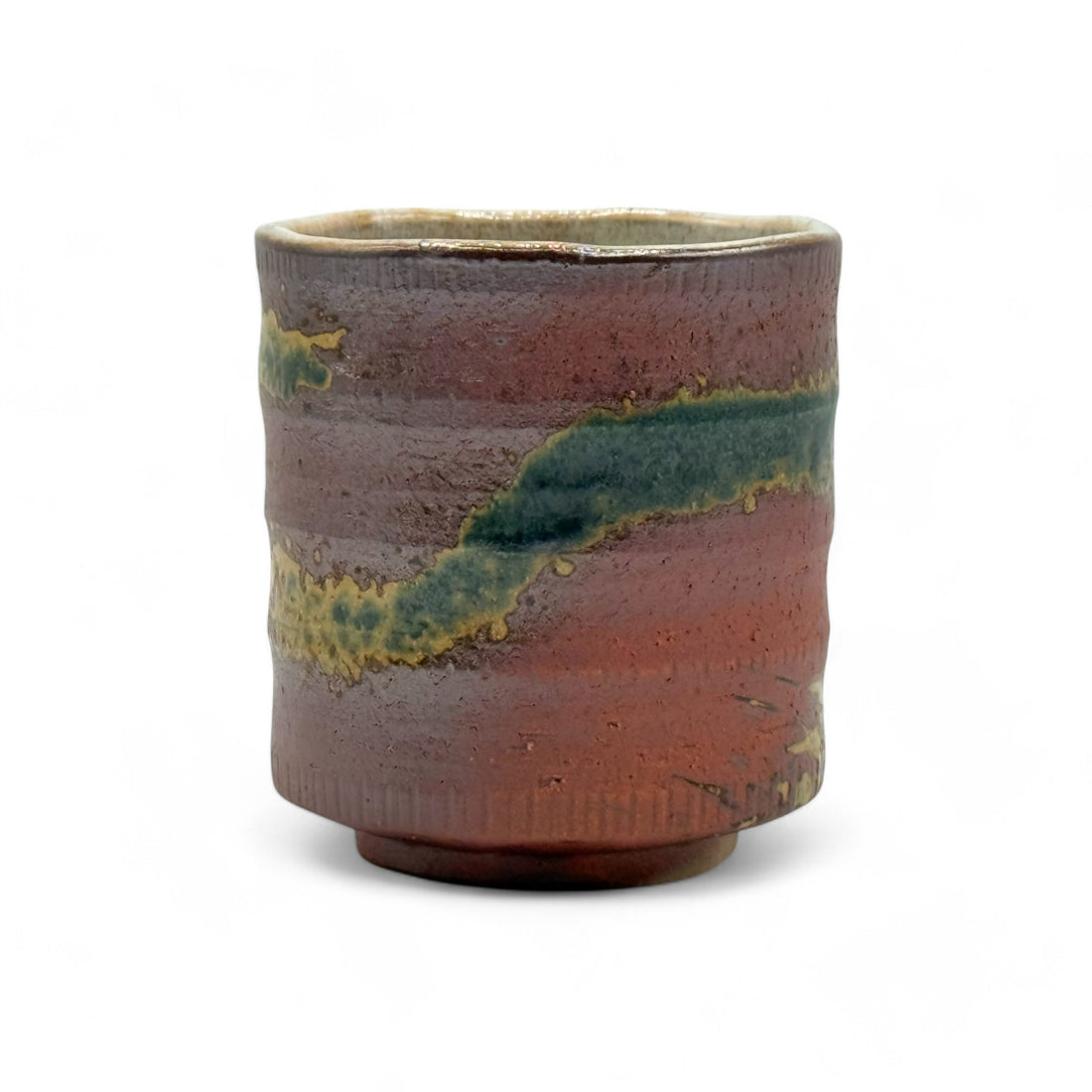 Kiba Brown Mino-yaki Yunomi - Japanese Teacup