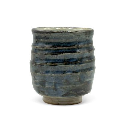 Yohen Moss Blue Mino-yaki Yunomi - Japanese Teacup