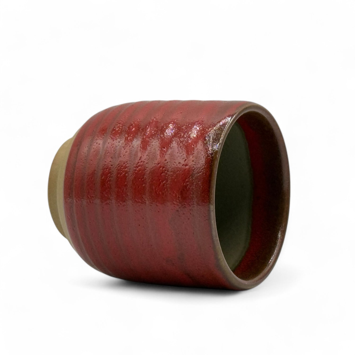 Yuzuki Red Mino-yaki Yunomi - Japanese Teacup