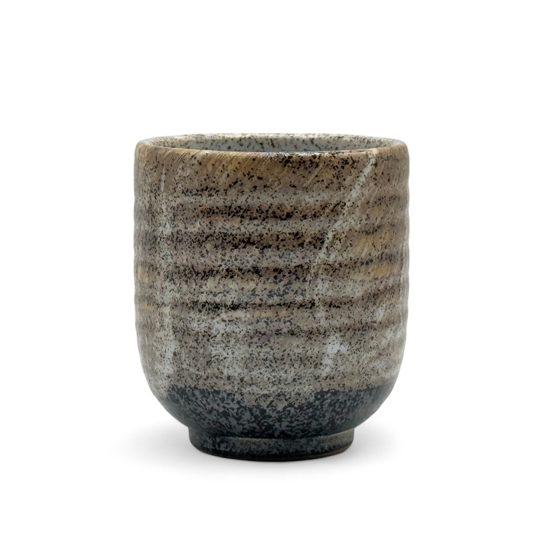 Nami Brown Mino-yaki Yunomi - Japanese Teacup