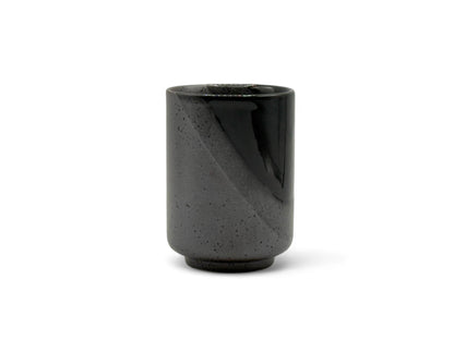 Kimura Black Shigaraki-yaki Yunomi - Japanese Teacup