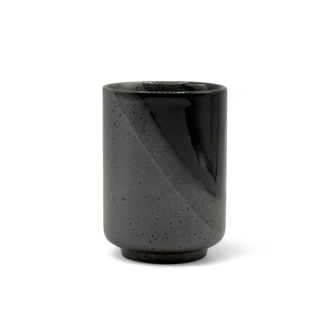 Kimura Black Shigaraki-yaki Yunomi - Japanese Teacup