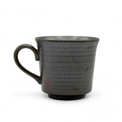 Kinkazume Black Kutani-yaki Mug- Japanese Tea Mug