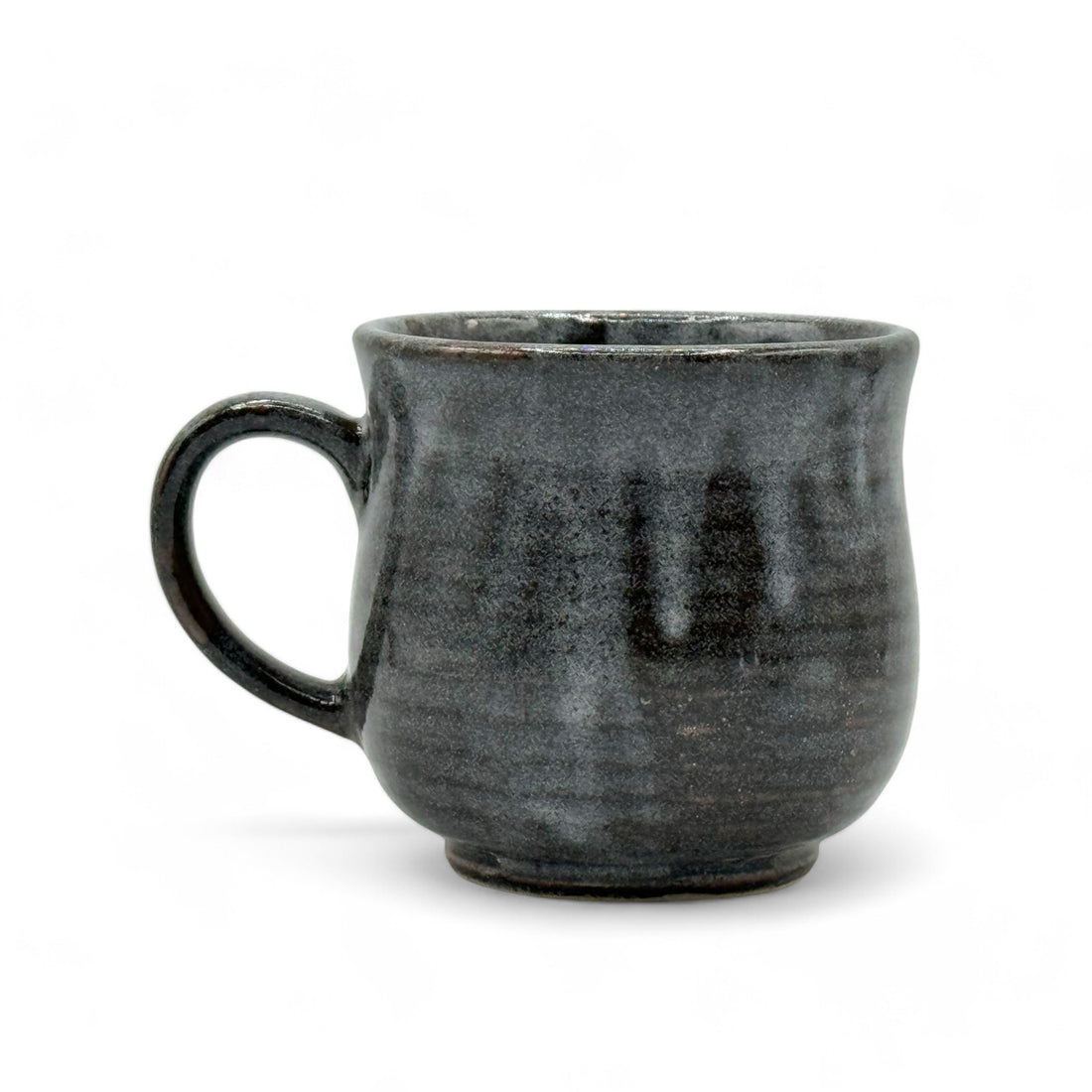 Yoshitaya Botan Gray Kutani-yaki Mug- Japanese Tea Mug