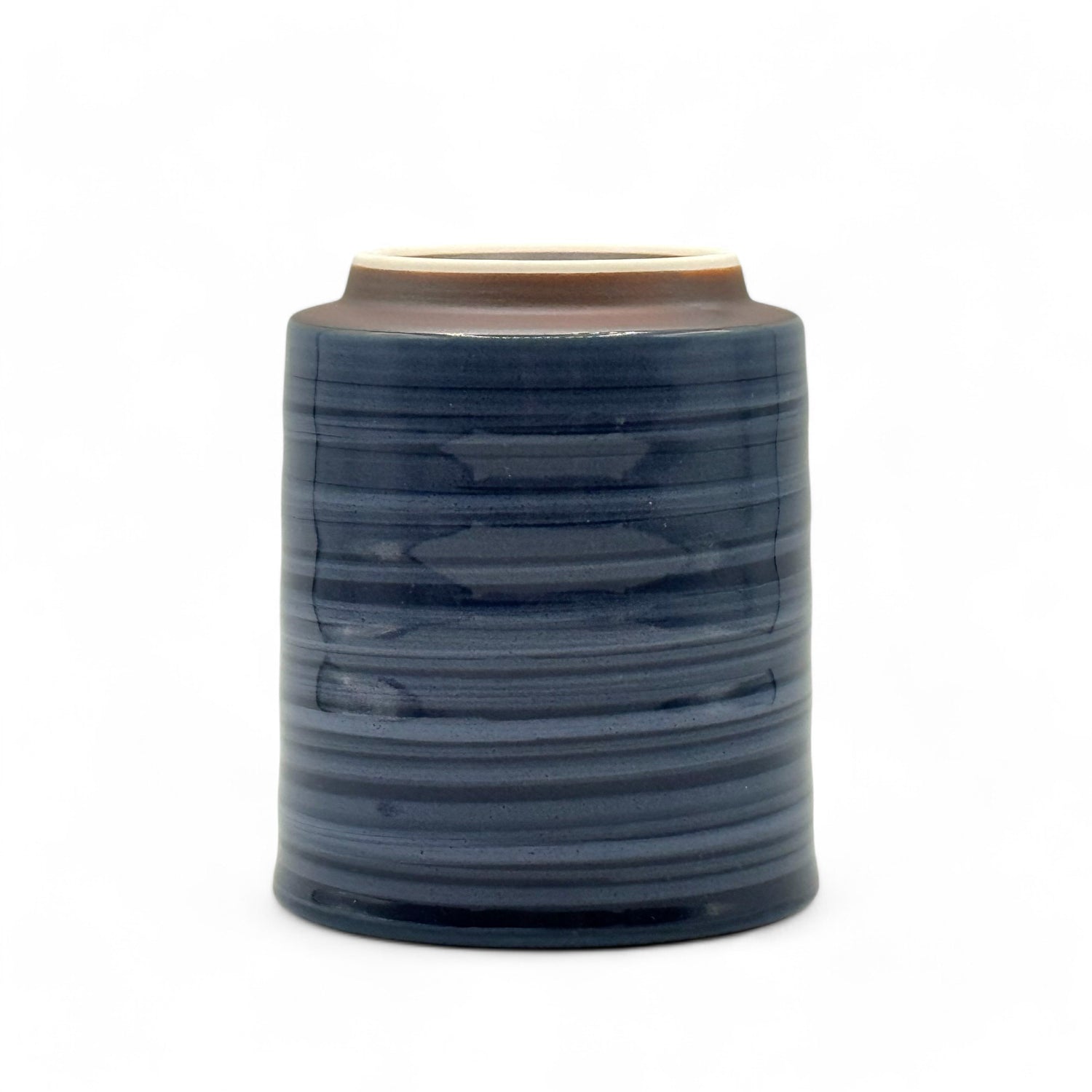 Seisai Hake Blue Mino-yaki Yunomi - Japanese Teacup