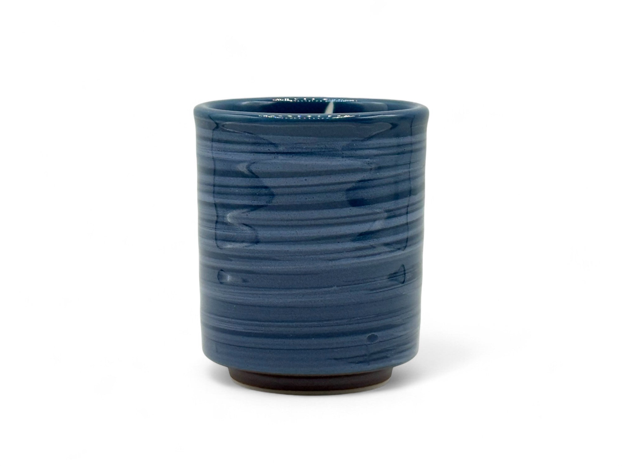 Seisai Hake Blue Mino-yaki Yunomi - Japanese Teacup