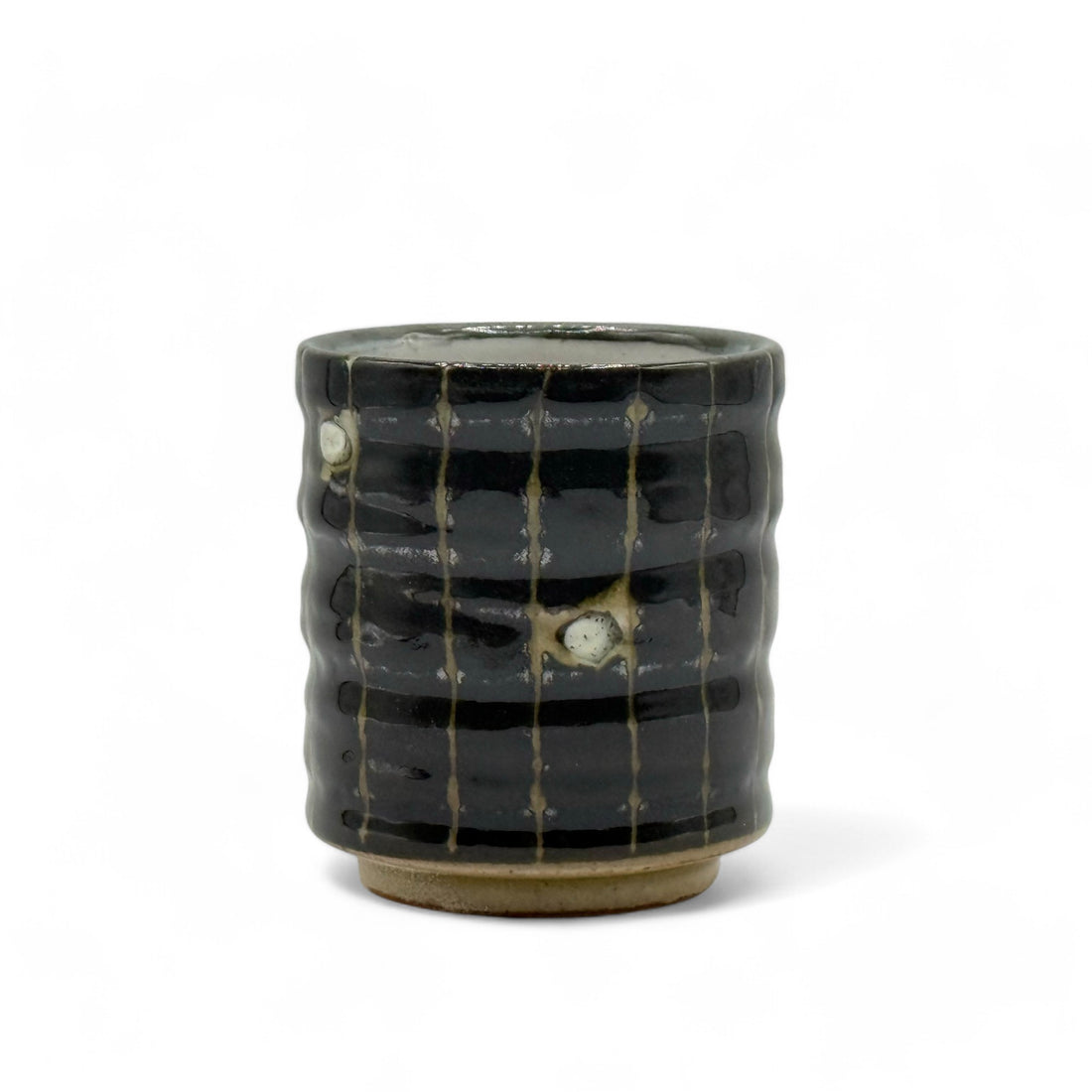 Marujuso Black Mino-yaki Yunomi - Japanese Teacup