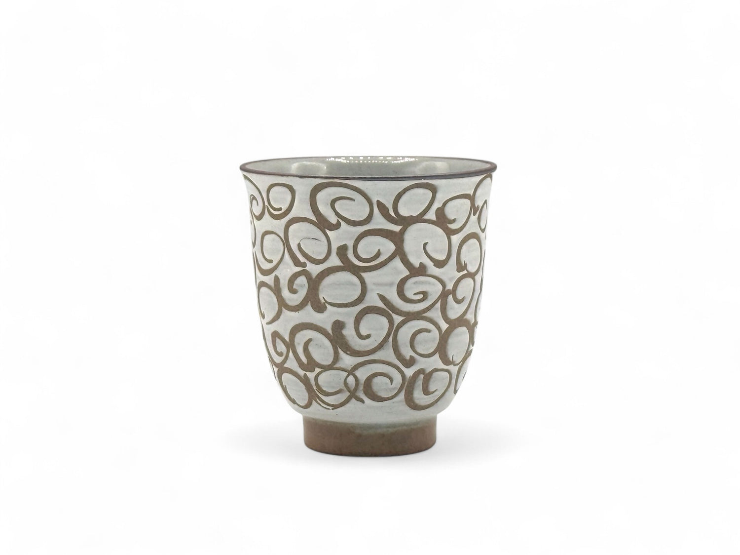 Hasui Arabesque White Hasami-yaki Yunomi - Japanese Teacup